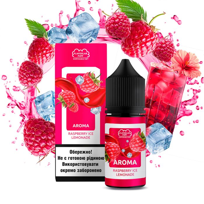 Flavorlab Disposable Puff Raspberry ice lemonad, 30 мл