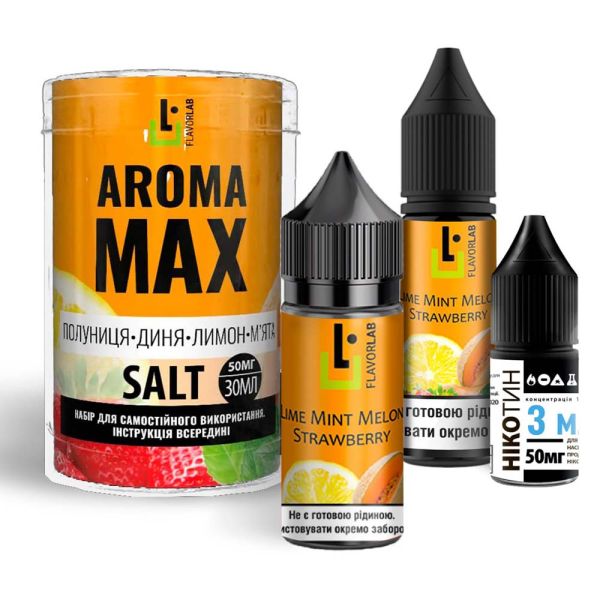 Flavorlab Aroma MAX Клубника Дыня Лимон Мята, 30 мл